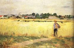 Berthe Morisot In the Wheatfields at Gennevilliers Spain oil painting art